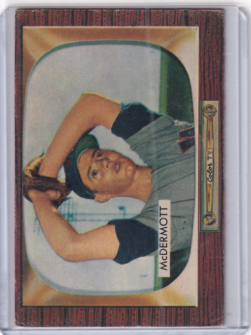 1955 Bowman Baseball #165 Maurice McDermott - Washington Senators