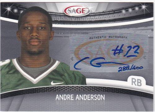2010 Sage #A-3 Andre Anderson Auto 288/400