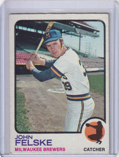 1973 Topps Baseball #332 John Felske - Milwaukee Brewers RC