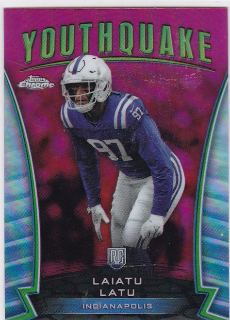 2024 Topps Chrome Pink Youthquake #Y-9 Laiatu Latu Indianapolis Colts