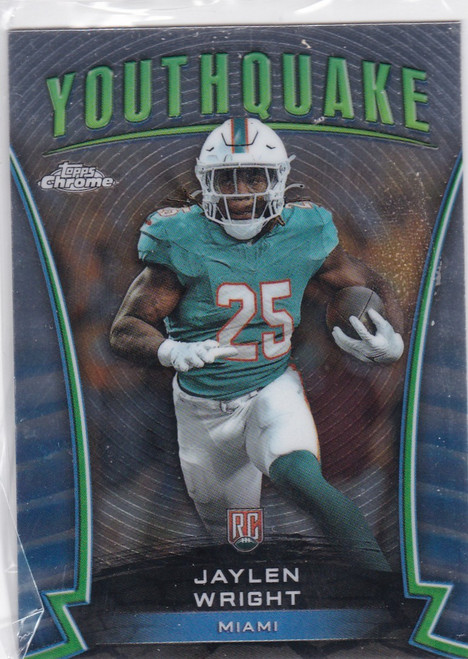 2024 Topps Chrome #Y-25 Jaylen Wright Youthquake RC Miami Dolphins