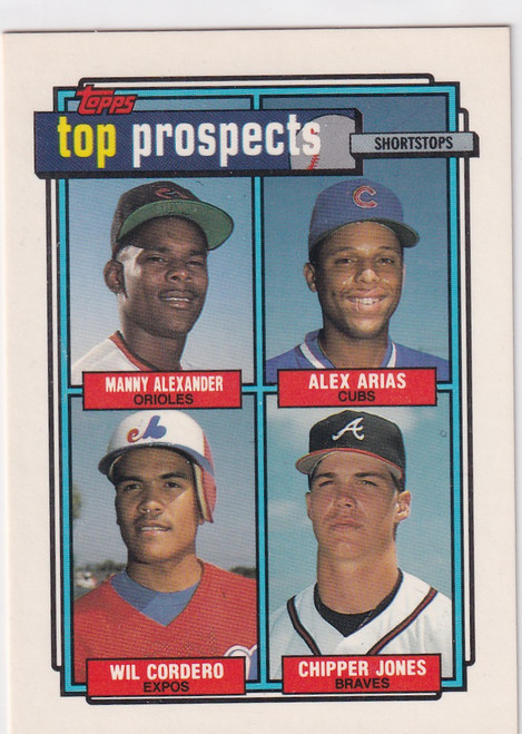 1992 TOPPS #551 CHIPPER JONES TOP PROSPECTS- ATLANTA BRAVES