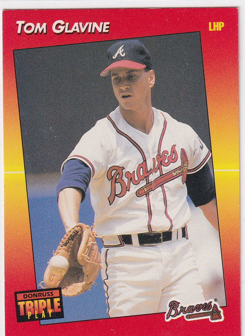 1992 LEAF #7 TOM GALVINE TRIPLE PLAY- ATLANTA BRAVES