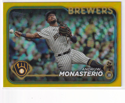 2024 TOPPS SERIES ONE #240 ANDRUW MONASTERIO GOLD- MILWAUKEE BREWERS