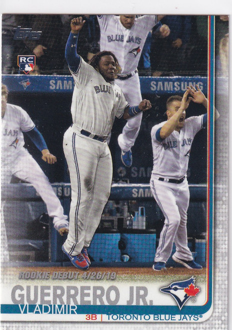 2019 TOPPS UPDATE #US62 VLADIMIR GUERRERO JR- TORONTO BLUE JAYS