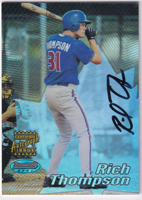 2022 BOWMANS BEST #120 RICH THOMPSON AUTOGRAPH ISSUE- TORONTO BLUE JAYS