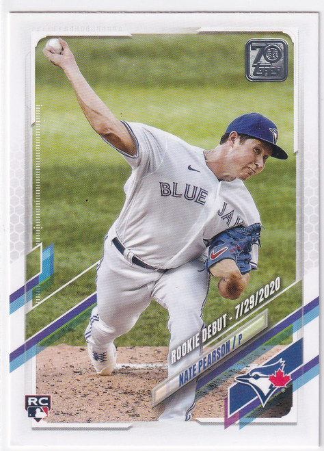 2021 TOPPS UPDATE #US-170 NATE PEARSON- TORONTO BLUE JAYS