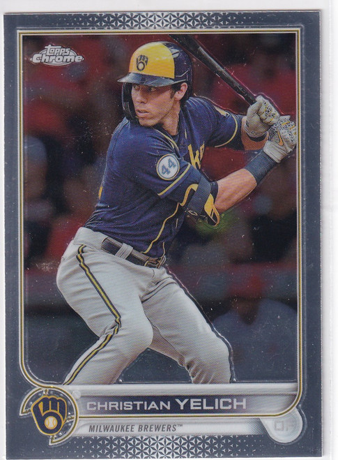 2022 TOPPS CHROME #210 CHRISTIAN YELICH- MILWAUKEE BREWERS