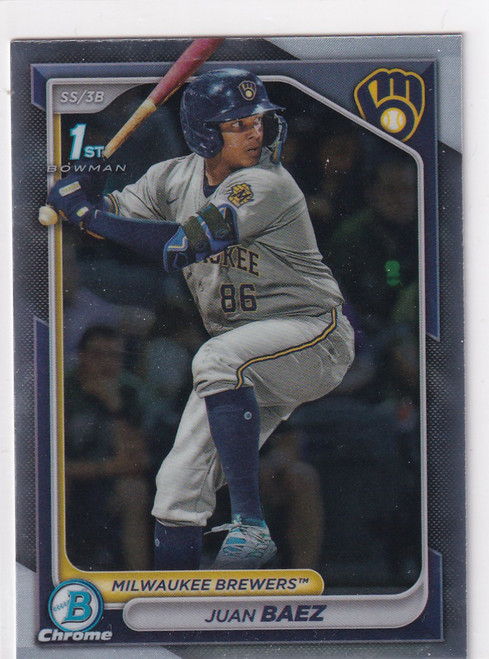 2024 BOWMAN CHROME #BCP-160 JUAN BAEZ- MILWAUKEE BREWERS
