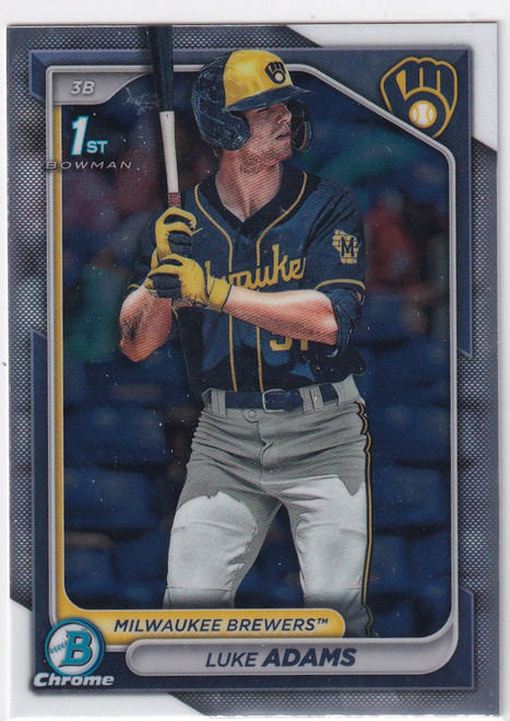2024 BOWMAN CHROME #BCP-50 LUKE ADAMS- MILWAUKEE BREWERS
