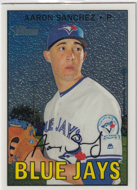 2016 TOPPS HERITAGE #THC-722 AARON SANCHEZ 229/999- TORONTO BLUE JAYS