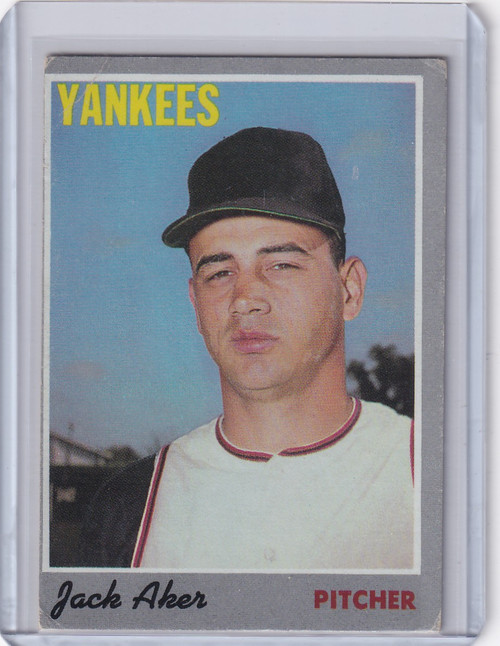 1970 Topps Baseball #43 Jack Aker - New York Yankees