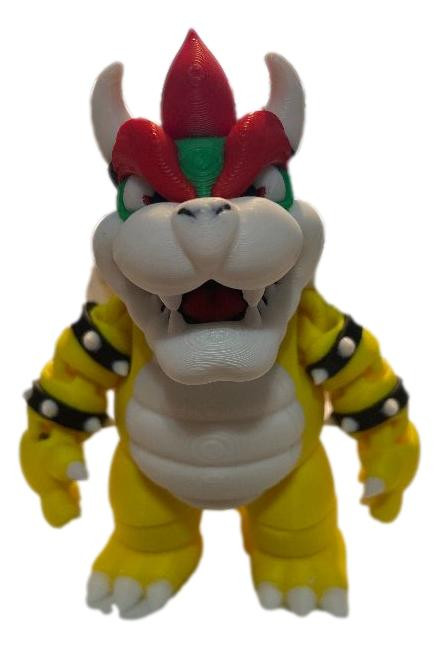 Bowser Inspired 3D Printed Collectible Figure King Koopa Gamer Display Statue
