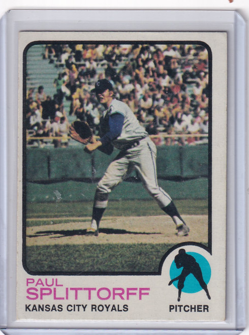 1973 Topps Baseball #48 Paul Splittorff - Kansas City Royals