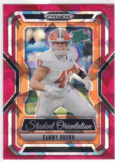 2025 Panini Prizm Draft #5 Sammy Brown Red Ice Rated Rookie