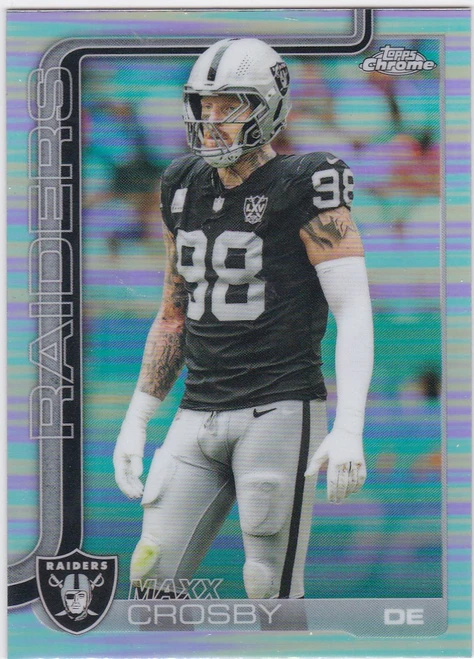 2025 Topps Chrome #180 Maxx Crosby REFRACTOR Los Angeles Raiders