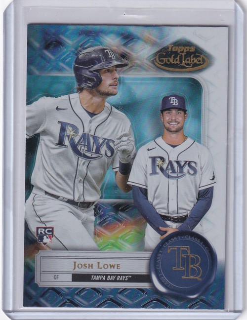 2022 TOPPS GOLD LABEL #91 JOSH LOWE CLASS 1- TAMPA BAY RAYS