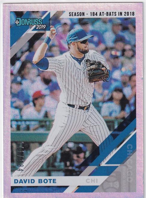 2019 DONRUSS #138 DAVID BOTE 41/184 REFRACTOR- CHICAGO CUBS