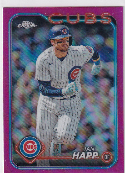 2024 TOPPS CHROME #184 IAN HAPP PINK REFRACTOR- CHICAGO CUBS