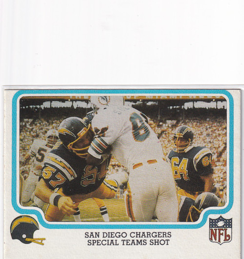 1979 FLEER #48 SAN DIEGO CHARGERS SPECIAL TEAMS SHOT- SAN DIEGO CHARGERS