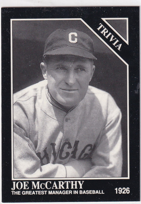 1992 SPORTING NEWS #589 JOE MCCARTHY TRIVIA- CHICAGO CUBS