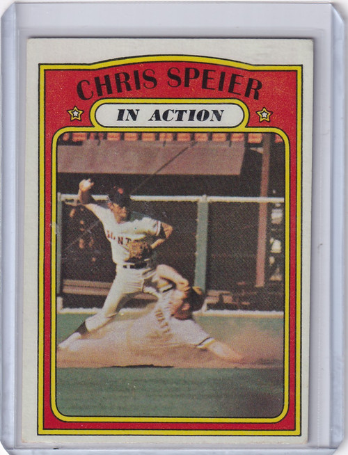 1972 Topps Baseball #166 Chris Speier IA - San Francisco Giants