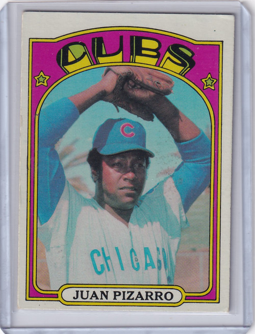 1972 Topps Baseball #18b Juan Pizarro VAR - Chicago Cubs