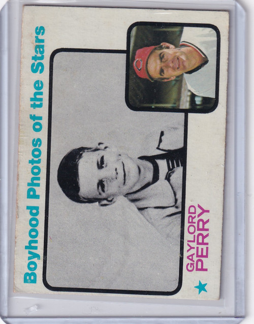1973 Topps Baseball #346 Gaylord Perry - Cleveland Indians BP