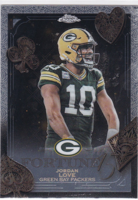 2025 Topps Chrome #F15-17 Joradn Love Fortune 15 Green Bay Packers