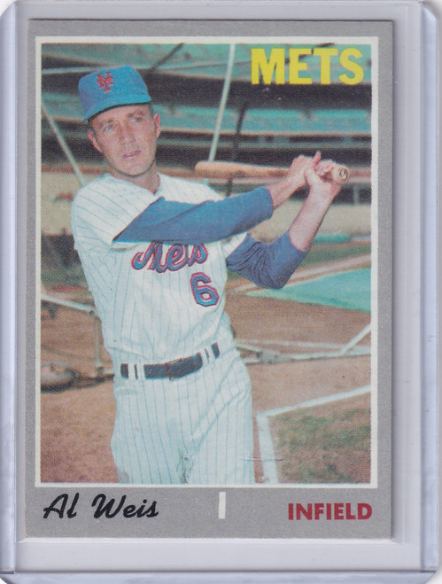 1970 Topps Baseball #498 Al Weis - New York Mets
