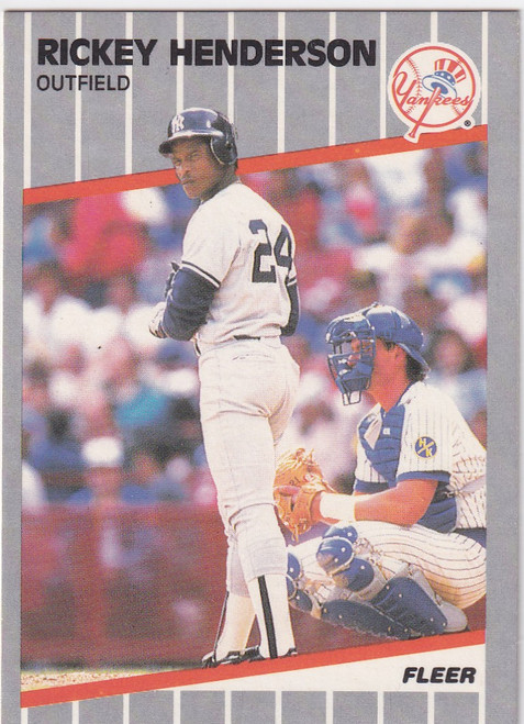 1989 FLEER #254 RICKEY HENDERSON- NEW YORK YANKEES