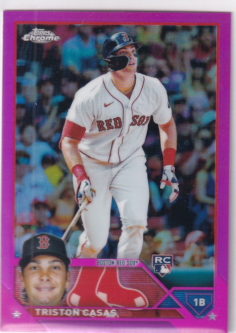 2023 TOPPS CHROME #174 TRISTON CASAS PINK REFRACTOR- BOSTON RED SOX