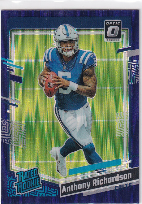 2023 DONRUSS OPTIC #247 ANTHONY RICHARDSON PURPLE SHOCK- COLTS