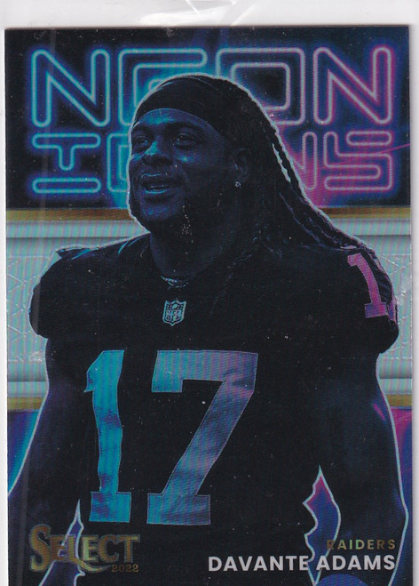 2022 SELECT #NI-8 DAVANTE ADAMS NEON ICON- LAS VEGAS RAIDERS