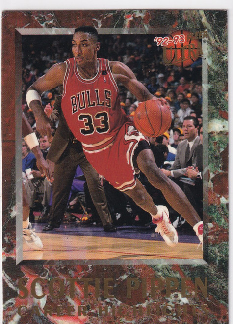 1992 FLEER #1 SCOTTIE PIPPEN CAREER HIGHLIGHTS- CHICAGO BULLS