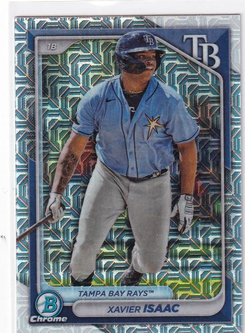 2024 BOWMAN CHROME #BCP-133 XAVIER ISAAC MOJO- TAMPA BAY RAYS