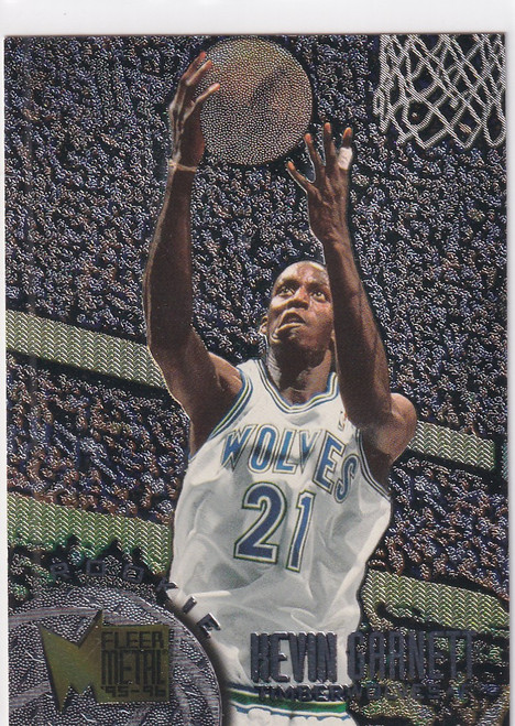 1996 FLEER METAL #167 KEVIN GARNETT- MINNESOTA TIMBERWOLVES