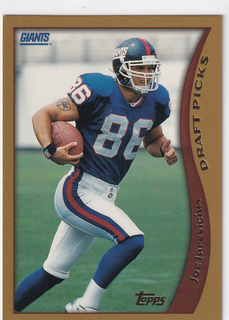 1998 TOPPS #344 JOE JUREVICIUS DRAFT PICKS- NEW YORK GIANTS