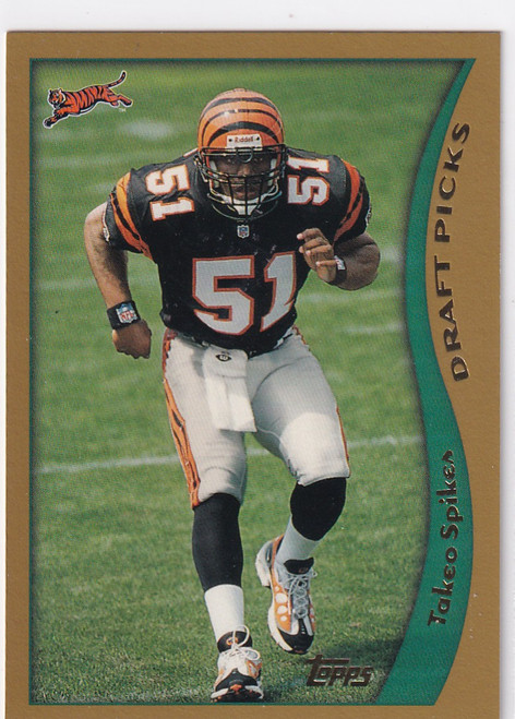 1998 TOPPS #351 TAKEO SPIKES DRAFT PICKS- CINCINNATI BENGALS