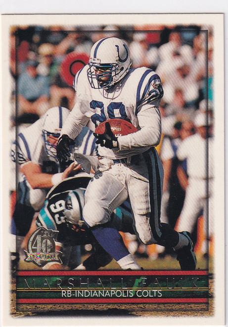 1996 TOPPS #100 MARHSALL FAULK 40 ANNIVERSARY- INADIANAPOLIS COLTS