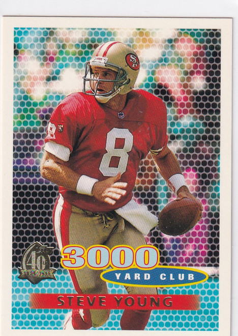 1996 TOPPS #384 STEVE YOUNG 3000 YARD CLUB- SAN FRANCISCO 49ERS