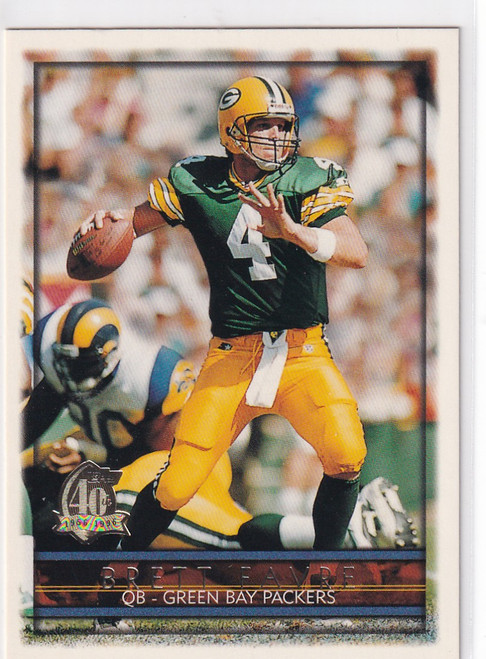 1996 TOPPS #400 BRETT FARVE 40 ANNIVERSARY- GREEN BAY PACKERS