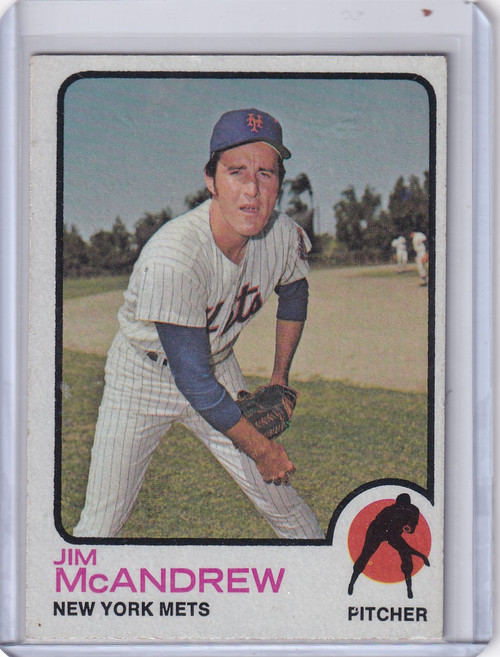 1973 Topps Baseball #436 Jim McAndrew - New York Mets