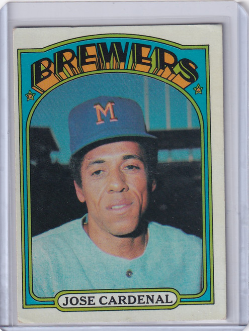 1972 Topps Baseball #12 Jose Cardenal - Milwaukee Brewers