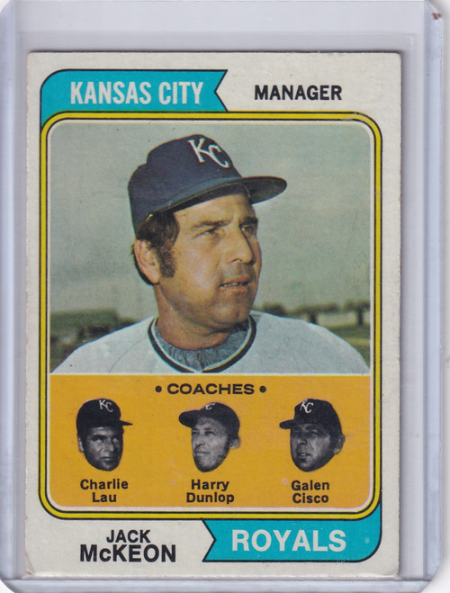 1974 Topps Baseball #166 Royals Field Leaders Jack McKeon