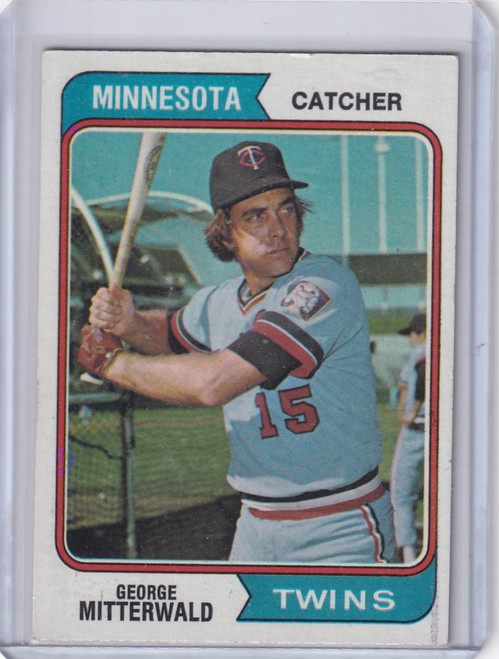 1974 Topps Baseball #249 George Mitterwald - Minnesota Twins