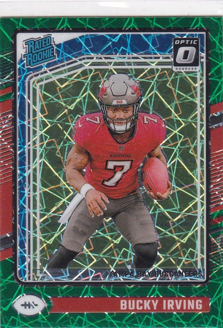 2024 DONRUSS OPTIC #216 BUCKY IRVING GREEN VELOCITY- TAMPA BAY BUCCANEERS