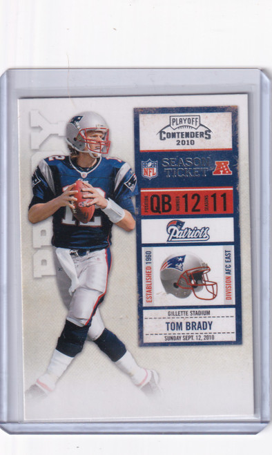 2010 Panini Contenders Season Ticket #058 Tom Brady - New England Patriots