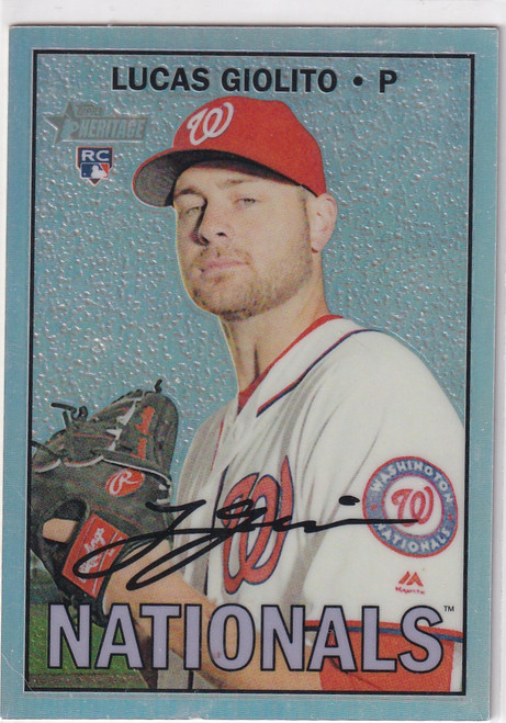 2016 TOPPS HERITAGE #THC-514 LUCAS GIOLITO 268/567- WASHINGTON NATIONALS