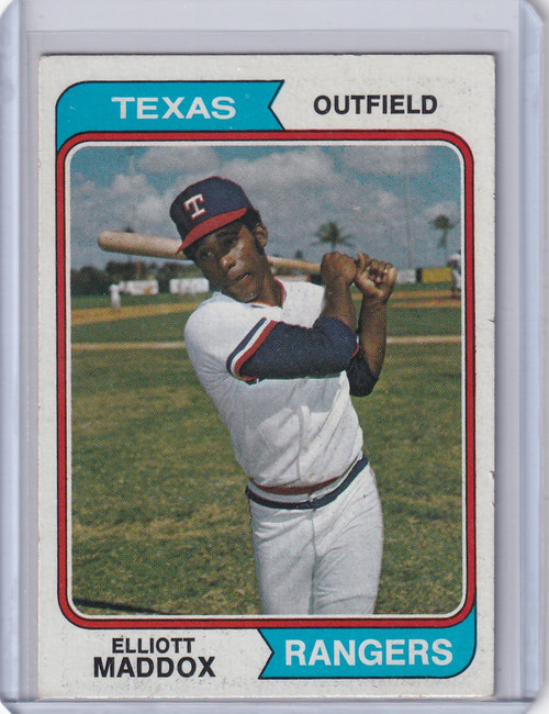 1974 Topps Baseball #401 Elliott Maddox - Texas Rangers